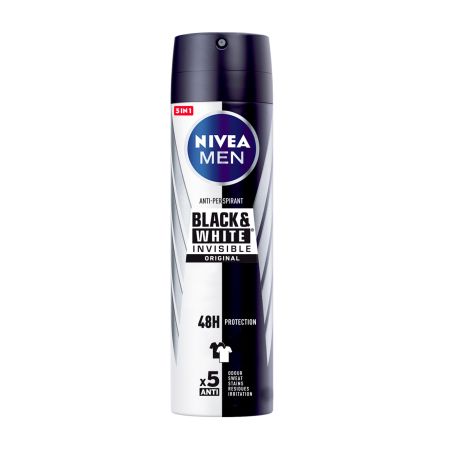 Nivea Men Black & White Invisible Original Desodorante Spray Desodorante invisible antitranspirante 48 horas 200 ml