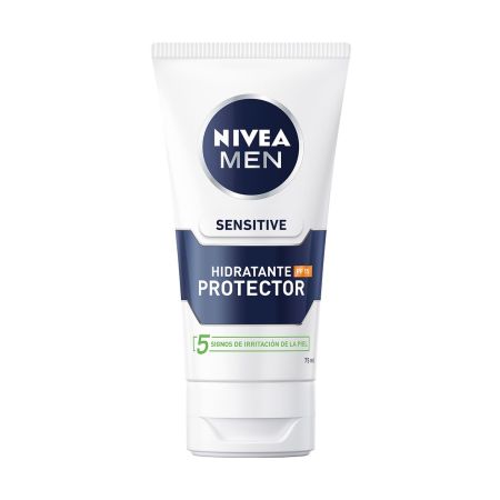 Nivea Men Sensitive Hidratante Protector Spf 15 Crema hidratante sin alcohol protectora y calmante alivio hasta 24 horas 75 ml