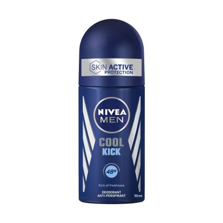 Nivea Men Cool Kick Desodorante Roll-On Desodorante antitranspirable con un intenso golpe de frescor 48 horas 200 ml