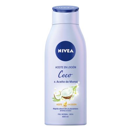 Nivea Coco Y Aceite De Monoi Aceite En Loción Aceite en loción de rápida absorción ofrece 24 horas de hidratación con aroma tropical