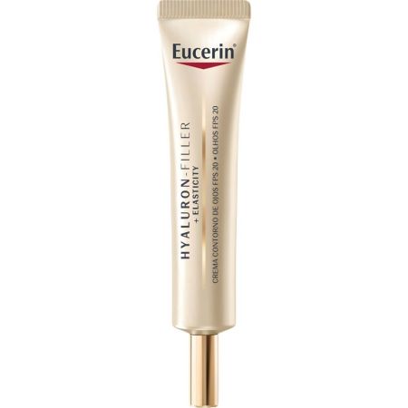 Eucerin Hyaluron-Filler + Elasticity Crema Contorno De Ojos Spf 15 Contorno de ojos fortalece estructura y reduce arrugas acabado firme fresco y radiante 15 ml