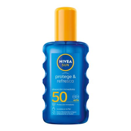 Nivea Sun Protege & Refresca Spf 50 Protector solar invisible de absorción inmediata aporta frescor y suavidad 200 ml