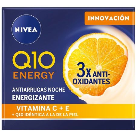 Nivea Q10 Energy Antiarrugas Noche Energizante Crema de noche con poderosos antioxidantes revitaliza e hidrata con vitamina c y e 50 ml