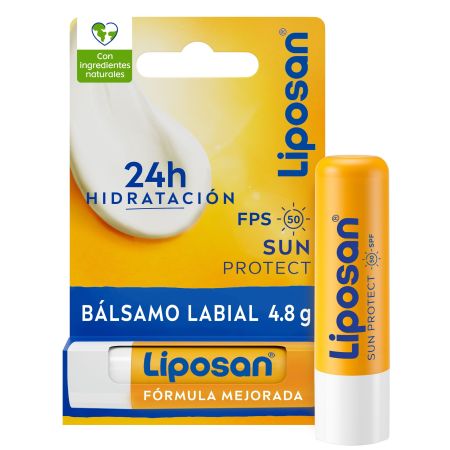 Liposan Sun Protect Bálsamo Labial Spf 50 Bálsamo labial hidratante cuida y protege intensivamente con aceites naturales