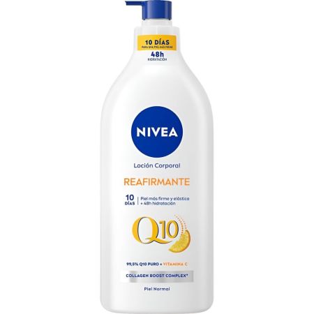 Nivea Q10 Plus Vitamina C Reafirmante Body Lotion Piel Normal Loción corporal reafirma y mejora la elasticidad ofreciendo piel firme 48 horas con agradable aroma