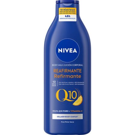 Nivea Q10 Vitamina C Reafirmante Body Milk Leche corporal reafirma y mejora la elasticidad ofreciendo piel firme 48 horas con agradable aroma 400 ml