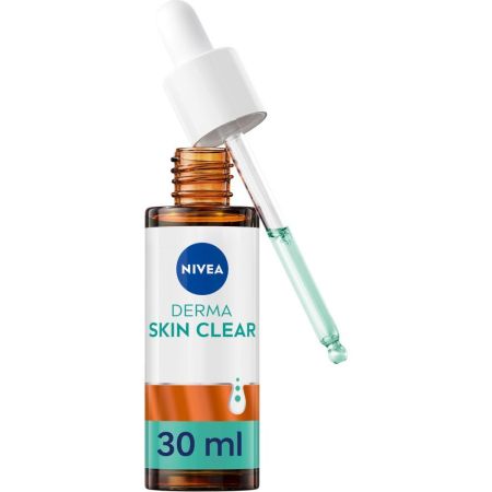 Nivea Derma Skin Clear Sérum Reequilibrante & Perfeccionador Sérum antimanchas calma hidrata reduce imperfecciones y refuerza para una piel mejorada 30 ml