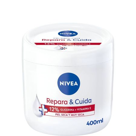 Nivea Repara & Cuida Glicerina+Vitamina E Body Lotion Crema corporal hidratación profunda 72 horas con glicerina y vitamina e 400 ml