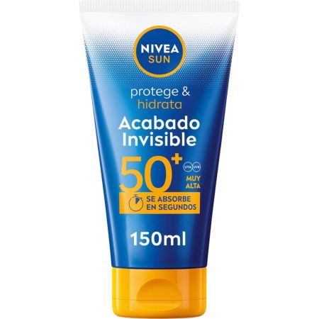 Nivea Sun Protege & Hidrata Acabado Invisible Spf 50+ Crema solar corporal resistente al agua protege la piel desde el interior al exterior 150 ml