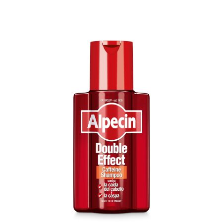 Alpecin Double Effect Caffeinne Shampoo Champú anticaída y anticaspa para un cabello más fuerte 200 ml