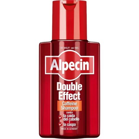 Alpecin Double Effect Caffeinne Shampoo Champú anticaída y anticaspa para un cabello más fuerte 200 ml