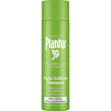 Plantur 39 Phyto-Caffeine Shampoo Cabellos Finos Y Quebradizos Champú fortalece las raíces del cabello previene su caída en la menopausia 250 ml