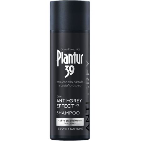 Plantur 39 Anti-Grey Effect Shampoo Champú combate las canas de manera suave y eficaz consiguiendo un efecto de color natural y controlable 200 ml