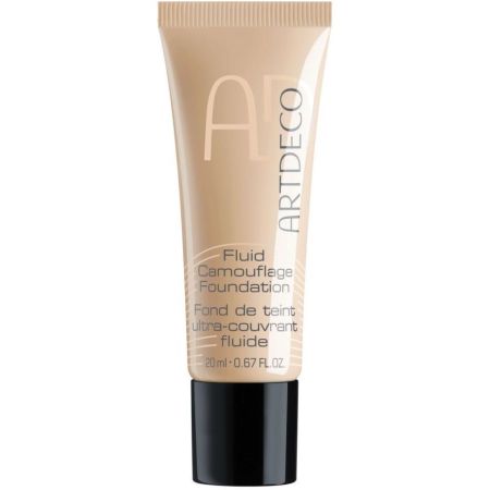 Artdeco Fluid Camouflage Foundation Base de maquillaje de cobertura absoluta borra imperfecciones y manchas y unifica la tez