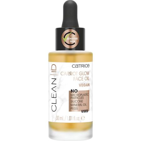 Catrice Clean Id Carrot Glow Face Oil Vegan Aceite facial hidrata la piel y consigue un brillo fresco y rosado vegano 30 ml