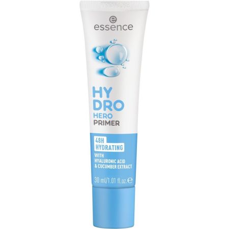 Essence Hydro Hero Primer Prebase de maquillaje ligera e hidratante con ácido hialurónico y extracto de pepino 48 horas