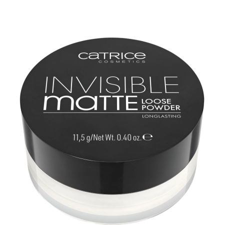 Catrice Invisible Matte Loose Powder Longlasting Polvos sueltos traslúcidos ligeros reduce brillos y prolongan la duración del maquillaje