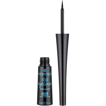 Essence Dip Eyeliner Waterproof 24 H Long Lasting Delineador de ojos garantiza una aplicación agradable y ligera