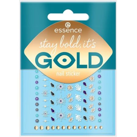 Essence Stay Bold, It'S Gold Nail Sticker Pegatinas decorativas para uñas rápidas y fáciles de aplicar para un efecto llamativo