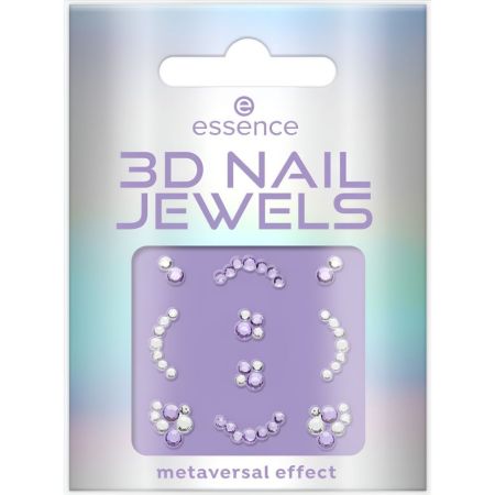 Essence 3d Nail Jewels Metaversal Effect 01 Pegatinas decorativas para uñas manicuras únicas con efectos metaversales