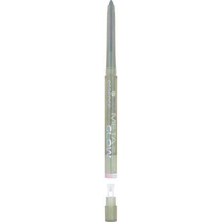 Essence Meta Glow Duo-Chrome Eye Pencil Waterproof Delineador de ojos automático resistente al agua gran pigmentación aplicación precisa y fácil 18 horas