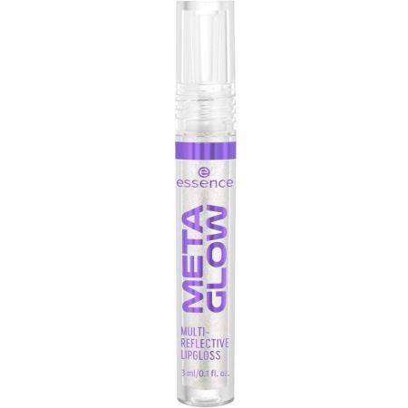 Essence Meta Glow Multi Reflective Lipgloss Brillo de labios no pegajoso suave y agradable de llevar acabado blanco perlado