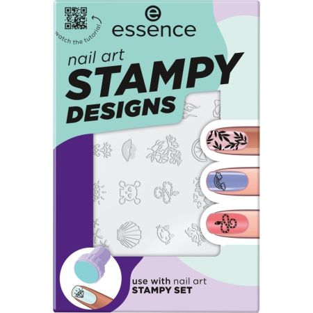 Essence Nail Art Stampy Designs Pegatinas decorativas para uñas rápidas y fáciles de aplicar para diseños creativos y divertidos