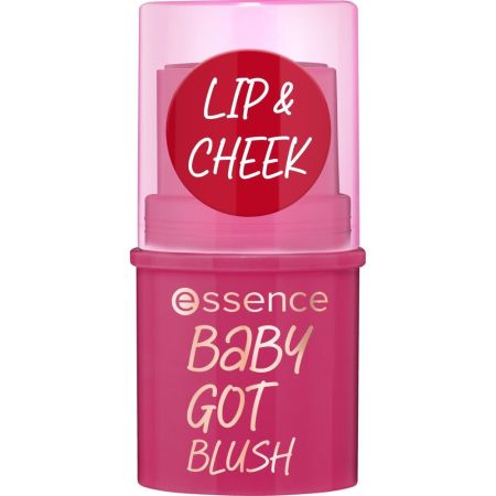 Essence Lip & Cheek Baby Got Blush Colorete en barra fácil de aplicar y difuminar aspecto resplandeciente textura cremosa