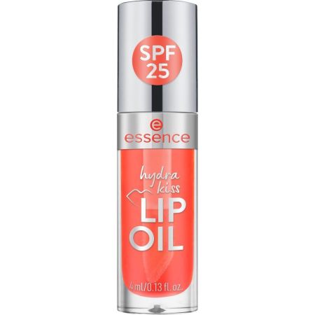 Essence Hydra Kiss Lip Oil Spf-25 Aceite de labios nutritivo con aplicador suave y flexible para acabado brillante con un toque de color