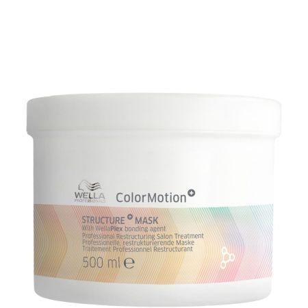 Wella Professionals Colormotion+  Structure+ Mask Mascarilla hidratante fija el color e intensifica el brillo para pelo teñido seco y dañado