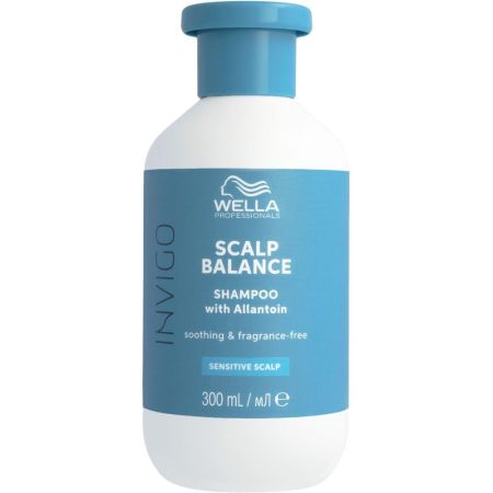 Wella Professionals Invigo Scalp Balance Sensitive Shampoo Champú anticaspa con fórmula energizante calma picores producidos para cabello sensible 300 ml