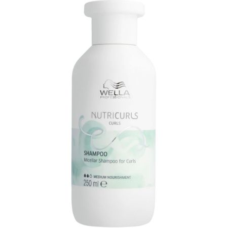 Wella Professionals Nutricurls Curls Shampoo Champú reduce el encrespamiento y elimina suavemente las impurezas para rizos y ondas definidos