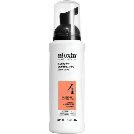 Nioxin System 4 Scalp Care+Hair Thickening Treatment Sérum capilar densificador espesa y fortalece desde la raíz hasta la punta para cabello teñido y dañado con debilitamiento azvanzado 100 ml