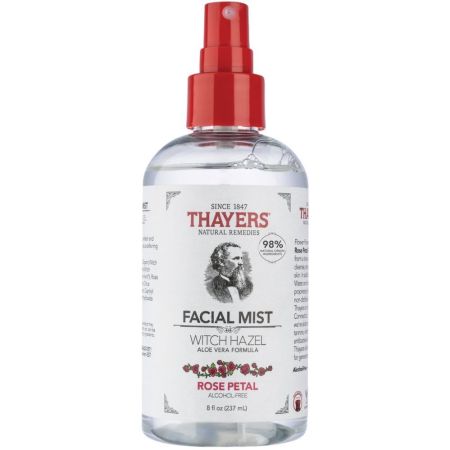 Thayers Facial Mist Witch Hazel Rose Petal Bruma facial sin alcohol refrescante e iluminadora