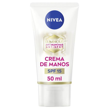 Nivea Luminous 360º Antimanchas Crema De Manos Spf 15 Crema de manos antimanchas avanzada reduce manchas y previene su aparición 50 ml