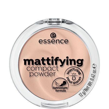 Essence Mattifying Compact Powder Polvos compactos matificantes para acabado duradero y natural