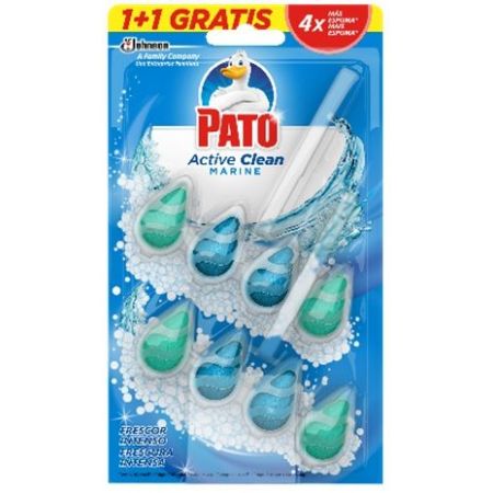 Pato Colgador Wc Active Clean Marine Formato Especial Colgador wc desinfectante con frescor y aroma duradero intenso y  marino 2 uds