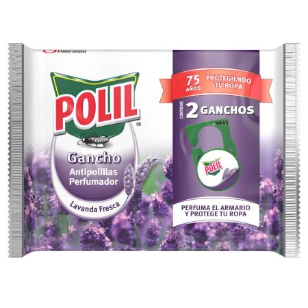 Polil Gancho Antipolillas Perfumador Gancho perfumado antipolillas con aroma a lavanda fresca 2 uds