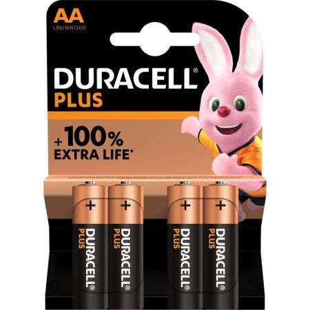 Duracell Plus Pila alcalina plus aa lr6/ mn 1500 blister 4 uds