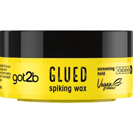 Got2b Glued Spiking Wax Nº6 Cera fijadora vegana de fijación extrema estiliza peinados creando looks moldeables y resistentes 75 ml