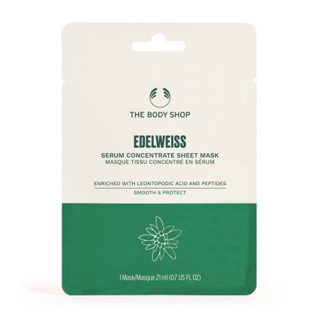 The Body Shop Edelweiss Serum Concentrate Sheet Mask Mascarilla facial de edelweiss 21 ml