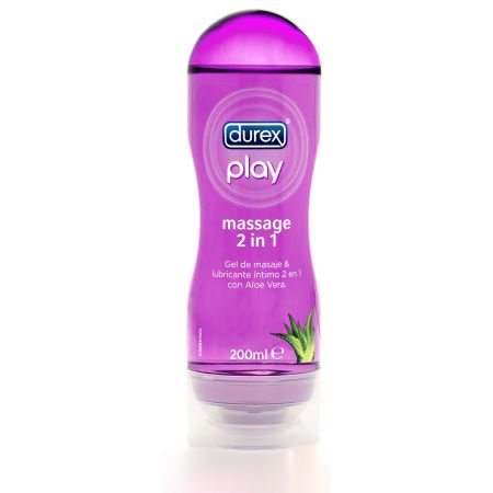 Durex Play Massage 2 In 1 Gel De Masaje & Lubricante Gel de masaje y lubricante íntimo con aloe vera mejora la sequedad y molestias 200 ml