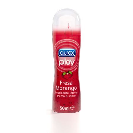 Durex Play Fresa Lubricante Íntimo Aroma & Sabor Lubricante sin azúcar suaviza la sequedad vaginal y facilita la penetración 50 ml