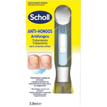 Scholl Anti-Hongos Tratamiento Tratamiento para uñas elimina hongos en 4 semanas eficazmente y previene su reaparición 3,8 ml