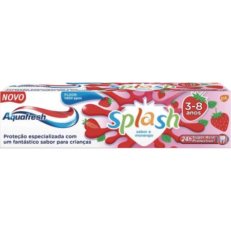 Aquafresh Pasta De Dientes Splash 3-8 Años Pasta de dientes infantil con sabor a fresa 75 ml