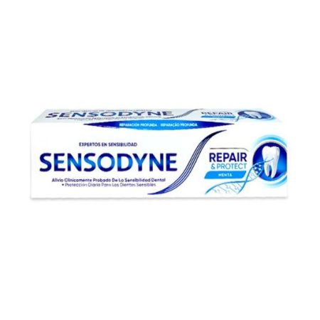 Sensodyne Dentífrico Repair & Protect Menta Pasta de dientes mejora la salud de las zonas del diente dañadas 75 ml