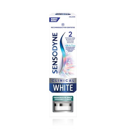 Sensodyne Dentífrico Clinical White Fortalecedor De Esmalte Pasta de dientes blanquea y protege aumentando la protección sobre el esmalte 75 ml