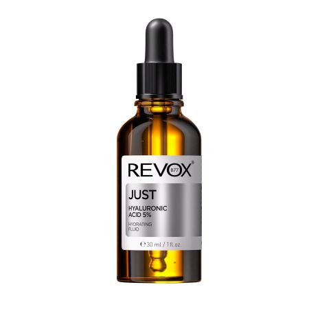 Revox Just Hyaluronic Acid 5% Hydrating Fluid Fluido para rostro y cuello hidratante antiedad para aspecto más fresco y terso 30 ml