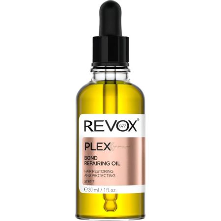 Revox Plex Bond Repairing Oil Step 7 Aceite capilar reparador acabado sedoso para cabello encrespado dañado o teñido 30 ml