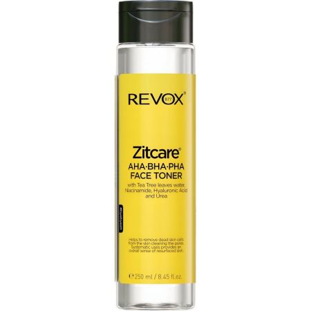 Revox Zitcare Aha-Bha-Pha Face Toner Tónico suave elimina células muertas de la piel y limpia poros 250 ml